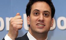 Ed Milliband and his thumbed fist