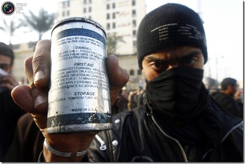 teargas grenade used in Egypt: made in the US