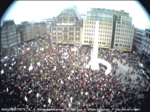 an arial overview of the Dam Square